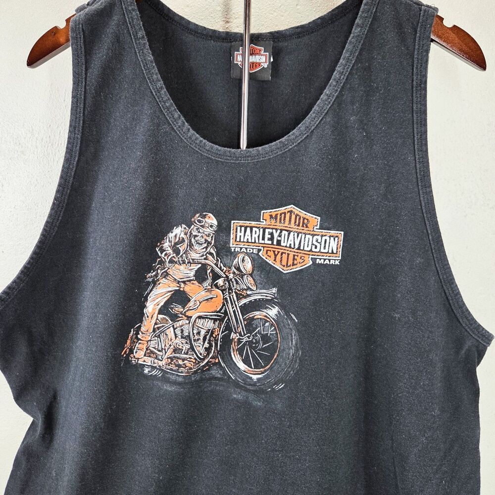 Harley-Davidson Brandts Marion IN Biker Skeleton Tank Top Sz 2XL